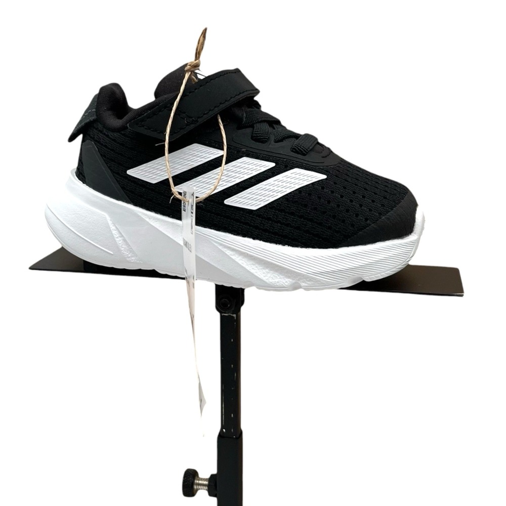 Adidas Duramo Baby Infant Boys Slip-on Sneaker Size 6 Black-White Flexible Shoes